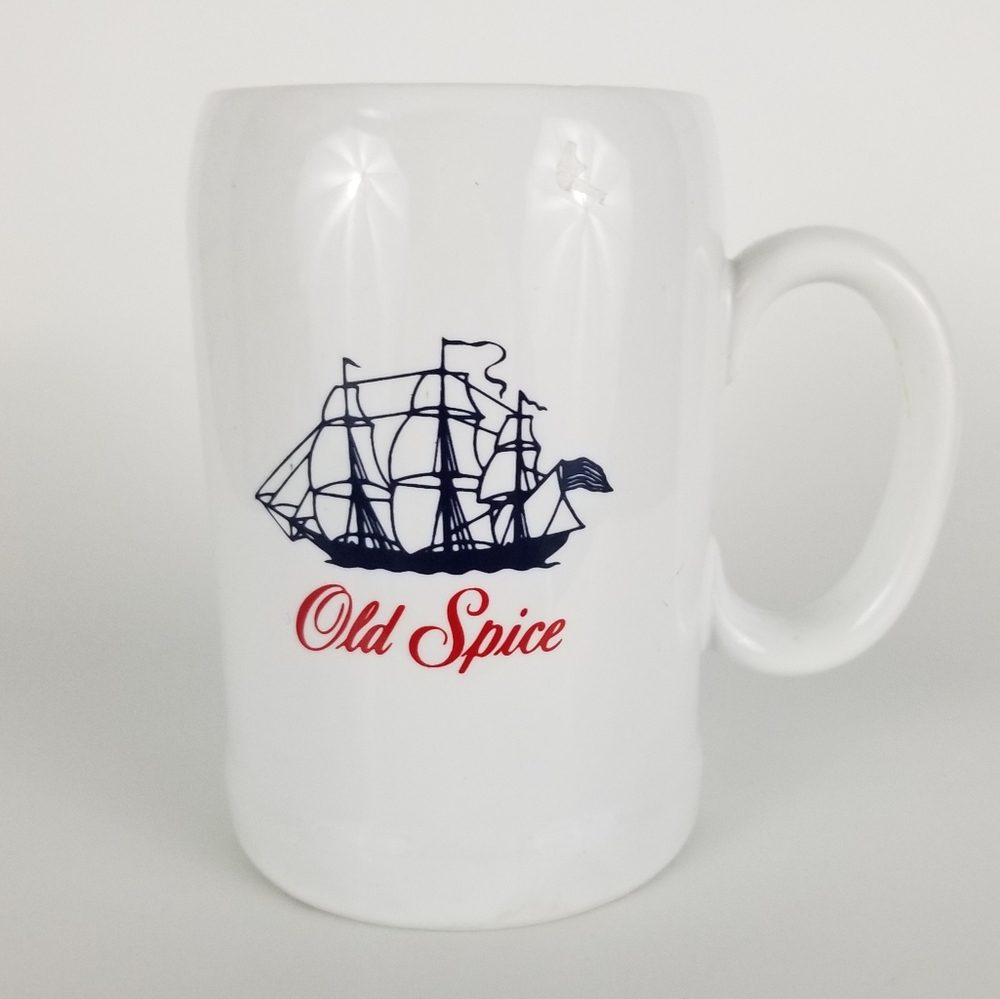 OLD SPICE | vintage 1980s pottery beer stein mug